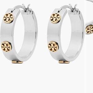 Tory Burch Miller Huggie Hoop Earrings